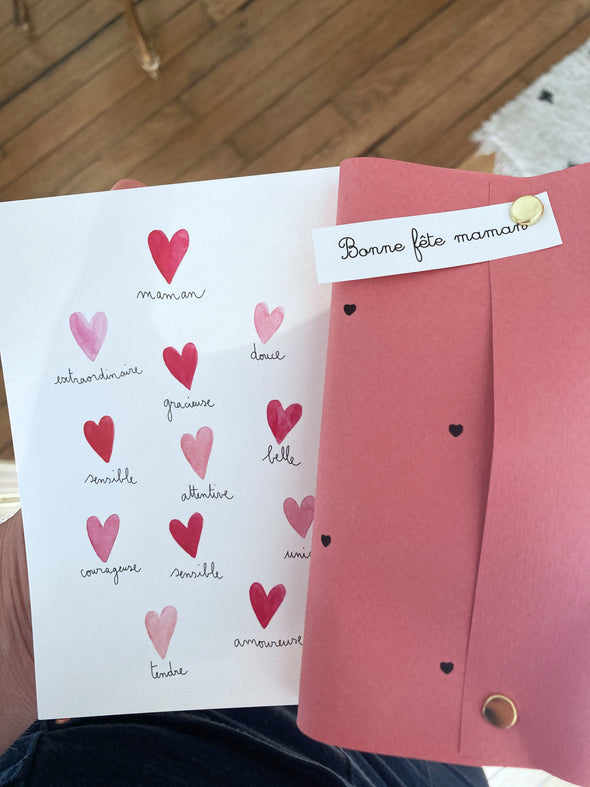 Carte Maman coeurs de "Papillonage"